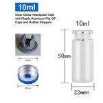 10 Pcs 10ml Glass Sample Vials with Caps