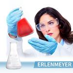 Glass Erlenmeyer Flask Set with Rubber Stoppers