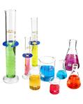 QWORK 9-Piece Lab Glassware Set - Borosilicate Glass