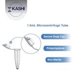 Kashi Scientific 1.5mL Microcentrifuge Snap Cap Tubes