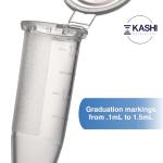 Kashi Scientific 1.5mL Microcentrifuge Snap Cap Tubes