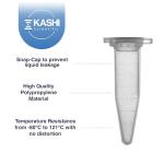 Kashi Scientific 1.5mL Microcentrifuge Snap Cap Tubes
