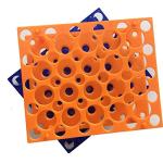 50-Well Centrifuge Tube Rack - Orange/Blue