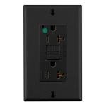 Leviton 20A Hospital Grade GFCI Receptacle, Black