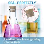 Glass Erlenmeyer Flask Set with Rubber Stoppers