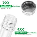 Acrux7 60 Clear Plastic Test Tubes with Caps