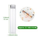 Transparent Flat Plastic Sample Vial with Screw Caps
