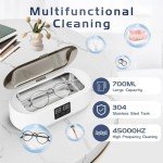 700ML Ultrasonic Jewelry Cleaner with 3 Modes