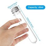 60 Plastic Test Tubes with Screw Caps - 45ML