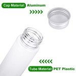 Transparent Flat Plastic Sample Vial with Screw Caps