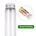 Transparent Flat Plastic Sample Vial with Screw Caps