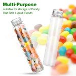 Transparent Flat Plastic Sample Vial with Screw Caps