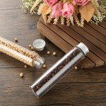 Transparent Flat Plastic Sample Vial with Screw Caps