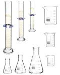 QWORK 9-Piece Lab Glassware Set - Borosilicate Glass