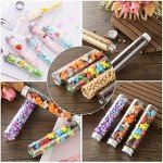Transparent Flat Plastic Sample Vial with Screw Caps