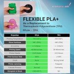 Flexible PLA Filament 1.75mm - Premium 1Kg Spool