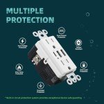 TOPELER 6.0A USB Wall Outlet - 2 Pack