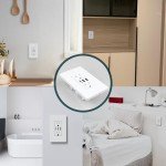 TOPELER 6.0A USB Wall Outlet - 2 Pack