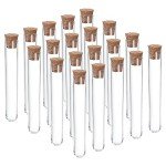 6ml Plastic Test Tubes with Cork Stoppers – 20 Pack