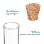 6ml Plastic Test Tubes with Cork Stoppers – 20 Pack