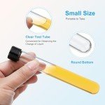 30ml Clear Glass Test Tubes with Plastic Cap - 10pcs