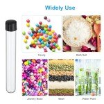 30ml Clear Glass Test Tubes with Plastic Cap - 10pcs