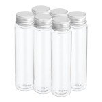 80ml Plastic Test Tubes with Screw Caps - 6 Pack