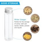 80ml Plastic Test Tubes with Screw Caps - 6 Pack