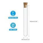 Clear Glass Test Tubes with Stoppers - 25pcs