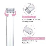 50 Pcs Clear Plastic Test Tubes with Caps