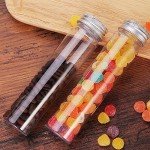50 Pcs Clear Plastic Test Tubes with Caps