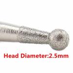 20-Piece 2.5mm Diamond Grinding Bits for Stone