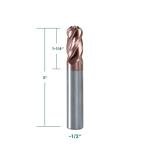 1/8" Carbide Ball Nose End Mills - 4 Flute
