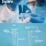 100 Pack 1.5 ml Clear Centrifuge Tubes with Caps