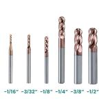 1/8" Carbide Ball Nose End Mills - 4 Flute