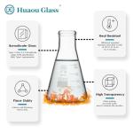 50ml Narrow Mouth Glass Erlenmeyer Flask Set, 6-Pack