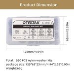 Nylon Flat Washer Assortment Kit - 510 Pcs