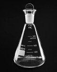 QWORK 500ml Borosilicate Glass Erlenmeyer Flask - 2 Pack
