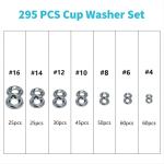 Stainless Steel Countersunk Washer Assortment Set 295pcs