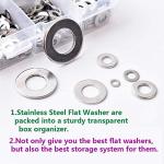 Stainless Steel Flat Washers Assortment Kit - 900pcs