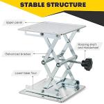 Adjustable Lab Scissor Lift Platform, Stainless Steel