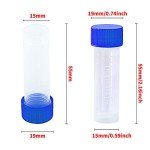 50PCS 5ml Plastic Vial Tubes with Caps
