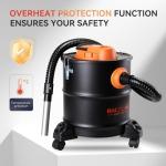 BACOENG 5.2 Gallon Ash Vacuum with Dual Filtration