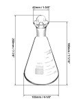 QWORK 500ml Borosilicate Glass Erlenmeyer Flask - 2 Pack
