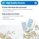 60 Pack Food Safe Orange Indicating Silica Gel