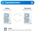 60 Pack Food Safe Orange Indicating Silica Gel