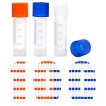 100 Pcs 2ml Plastic Vials with Caps