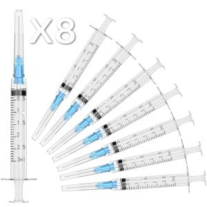 3ml Syringes with 1" Needle - 8 Pack