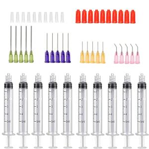 50 Pack 5ml Syringes with Blunt Tip Needles