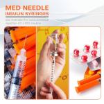Insulin U-100 Syringe, 1cc with 8mm Needle